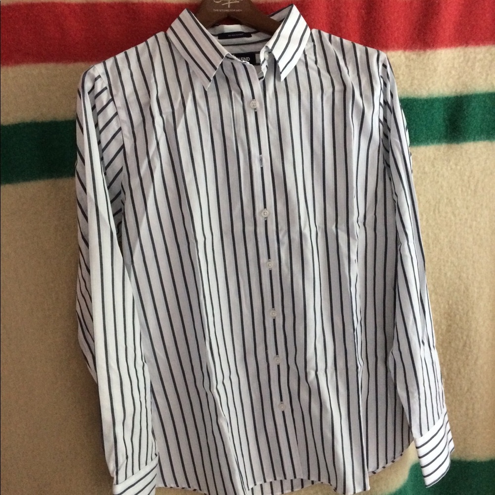 NWT 16 Women Lands End Cotton Shirt